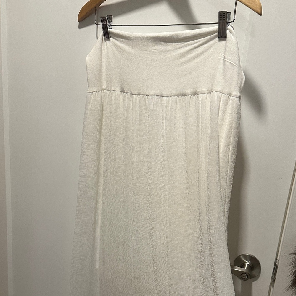 Vince Camuto Elegant Cream Maxi Skirt - Picture 4 of 5